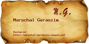 Marschal Geraszim névjegykártya